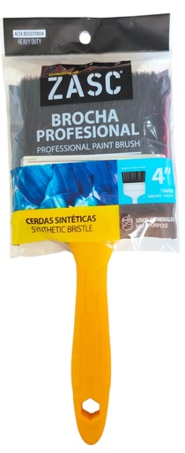 [Z-PPB4SB-BK] Brocha cerdas sinteticas negra 4" ZASC