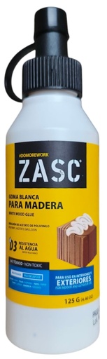 [Z-WG125GR] Pega blanca multiuso para madera ZASC (125ml)