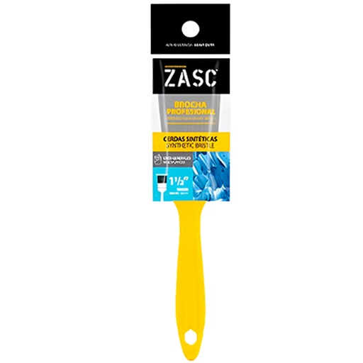 [Z-PPB1.5SB-BK] Brocha cerdas sintéticas negra 1,5" ZASC