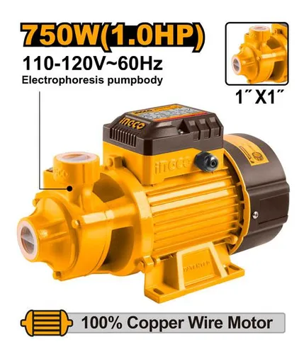 [UCPM75068] Bomba centrifuga 1hp 750w ac110v INGCO