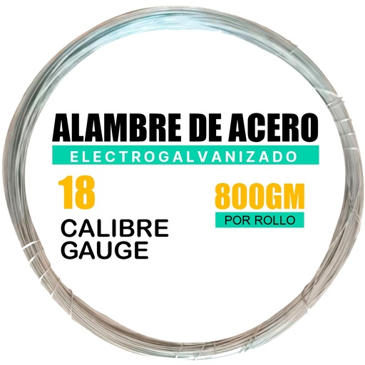 [Z-AD01] Alambre galvanizado Rollo 800 Gramos ZASC