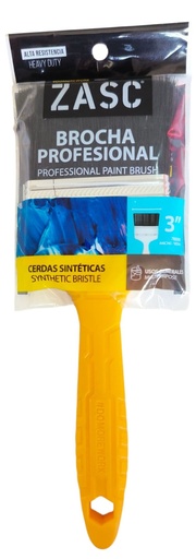 [Z-PPB3SB-BK] Brocha cerdas sintéticas negra 3" ZASC