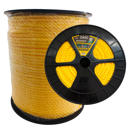 [Z-PRR5-16-YL] Mecate de polipropileno 5/16" ZASC (bobina 330 metros)
