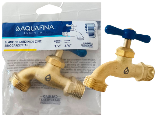 [A-KD402R] Llave de jardín zinc AQUAFINA (mr1/2'' x mr3/4'')
