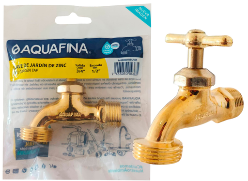 [A-KD401BBS/MA] Llave de jardín zinc AQUAFINA (mr1/2'' x mr3/4'')