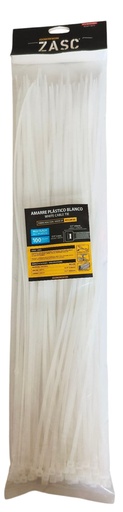 [Z-CT3.6X450MM-W] Tie wrap nylon 66 3,6 x 450mm blanco ZASC (Set 100pz)