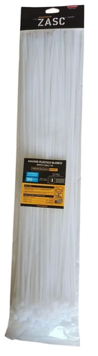 [Z-CT3.6X500MM-W] Tie wrap nylon 66 3,6 x 500mm blanco ZASC (Set 100pz)