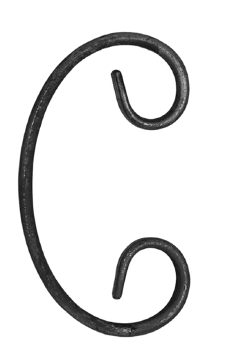 [10.075] Accesorio tipo c 12x6 130x75mm HIERRO FORJADO