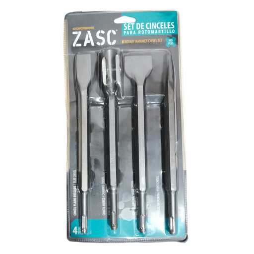 [Z-DBRHC4SET] Cincel para rotomartillo sds ZASC (set 4pz)