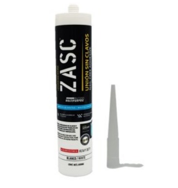 [Z-NFA300-WT] Pegamento unión sin clavos blanco 300ml ZASC
