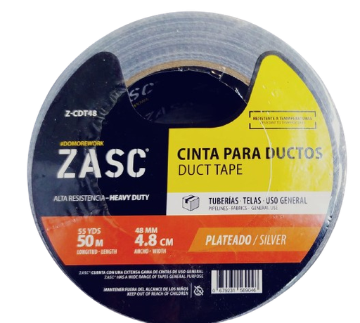 [Z-CDT48] Cinta de aluminio para ductos 48mm X 50metros ZASC