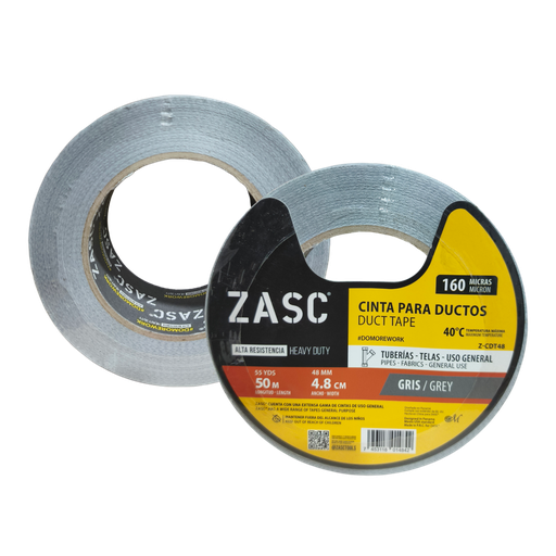 [Z-CDT48] Cinta de aluminio para ductos 48mm x 50 metros ZASC