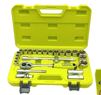 [DTST2D25] Juego de dados c/ratchet 1/2" (10-32mm) (25Pzs) c/maletin DYLLU