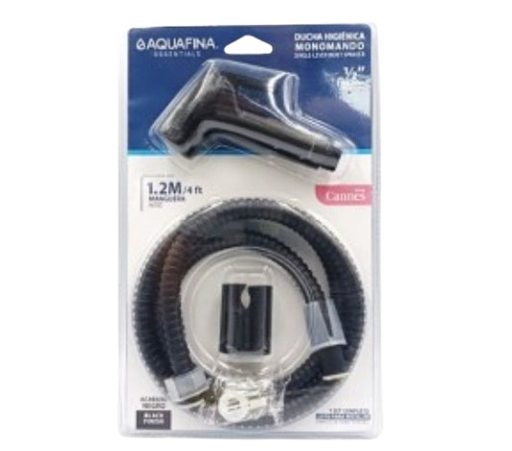[A-SR101-BK] Ducha telefono plastica Negra Cannes (1.2mts) AQUAFINA