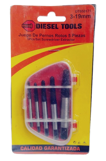 [DT050171] Extractor de tornillo DIESEL TOOLS (set 5pz)