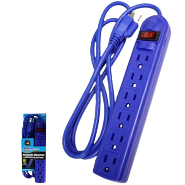 [21355] Multitoma 6 tomas 2p + t (1.7mts) 15Amp BRUFER