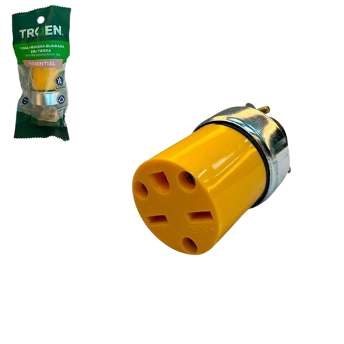 [DQ-U44-P220] Toma corriente individual blindado tipo chino c/tierra 250V/15A TROEN