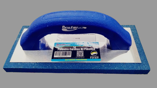 [257962-3] Palustra de carateo 9"x 4"x 5/8" mango plastico BRUFER