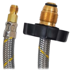 [EAG-D60] Canilla de acero para gas pigtail 7/16'' x 7/8'' x 60cm COFLEX