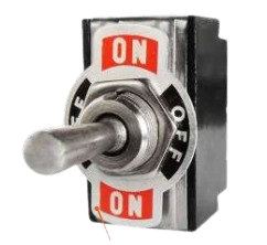 [SW-257-1] Switch metalico palanca retornable on-off-on OK PRODUCTS (10A/125V-6A/250V)