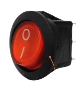 [SW-118R-1] Switch plastico boton rojo 2 pases 3 pin OK PRODUCTS (6A/250-10A/125V)