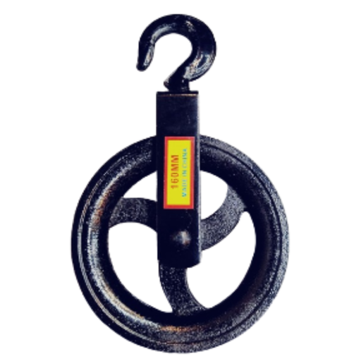 [POL-005] Polea de hierro con gancho (160mm) DA HAI